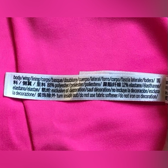 Victoria Secret Crop Tank Top Pink Cut Out Workout Stretch Women’s Medium - Picture 5 of 9